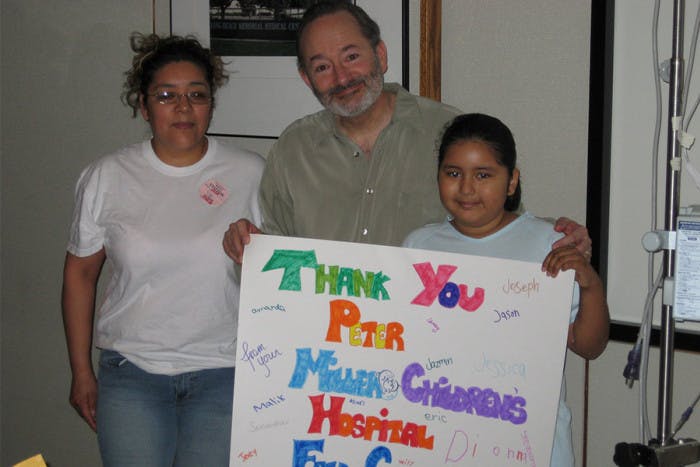  Peter Samuelson with family in hospital